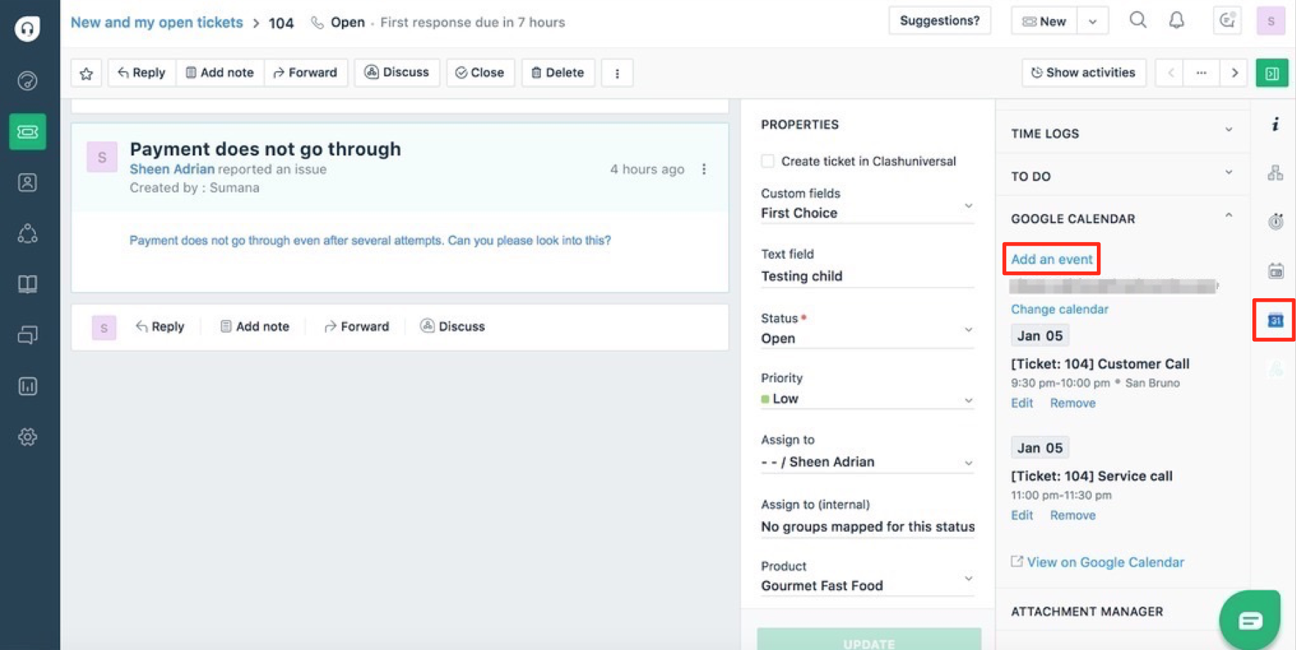 Screenshot of Freshdesk's help desk software