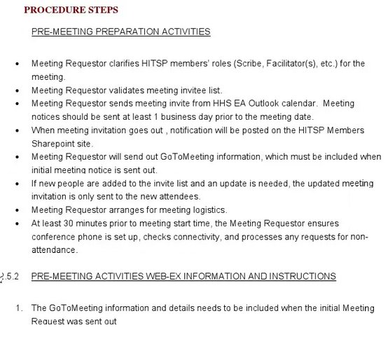 Example of a step-by-step written standard operating procedure (SOP)